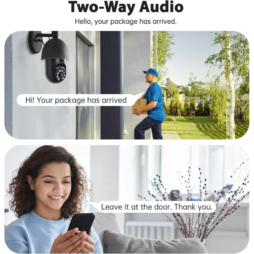2K Light Bulb Security Camera Outdoor 2 Pack 5G/2.4GHz Wireless Motion Detection